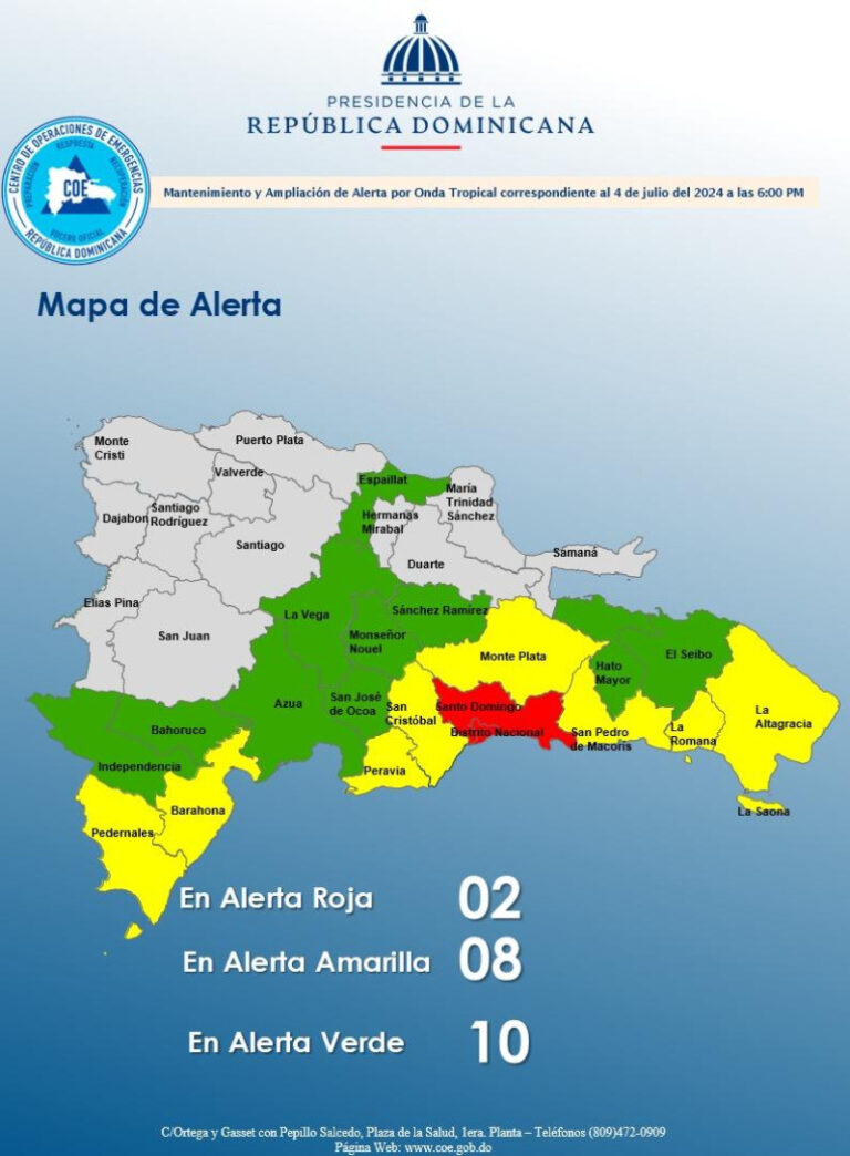 El Gran Santo Domingo en alerta roja por fuertes lluvias