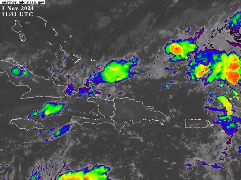 Indomet anuncia lluvias para este domingo debido a potencial ciclón y vaguada
