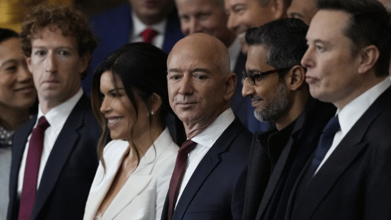 Las Grandes Fortunas que Acompañaron a Trump en su Juramentación Sufren Fuertes Pérdidas Patrimoniales