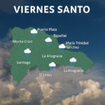 Viernes Santo con lluvias aisladas en varias provincias por influencia de vaguada y viento del noreste