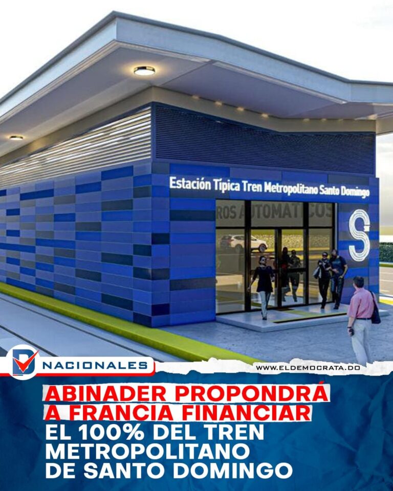 El presidente Luis Abinader anunció que propondrá al Gobierno de Francia financiar en su totalidad la construcción del Tren Metropolitano de Santo Domingo, como parte del proyecto central del Sistema Integrado de Transporte para la capital.