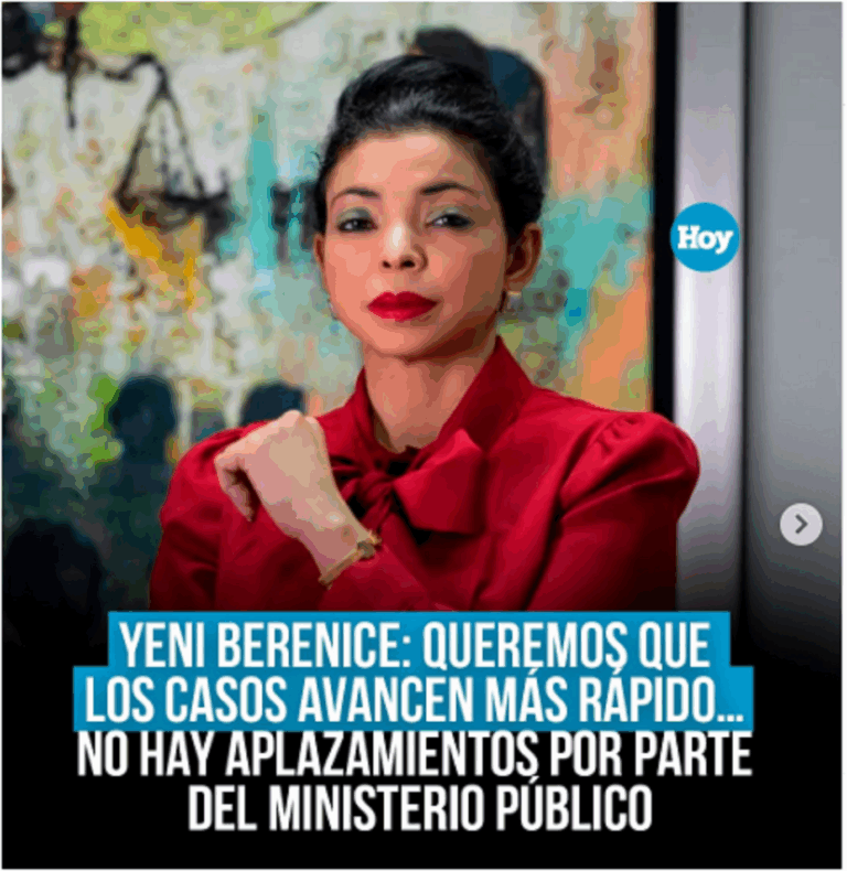 La procuradora general de la República, Yeni Berenice Reynoso,