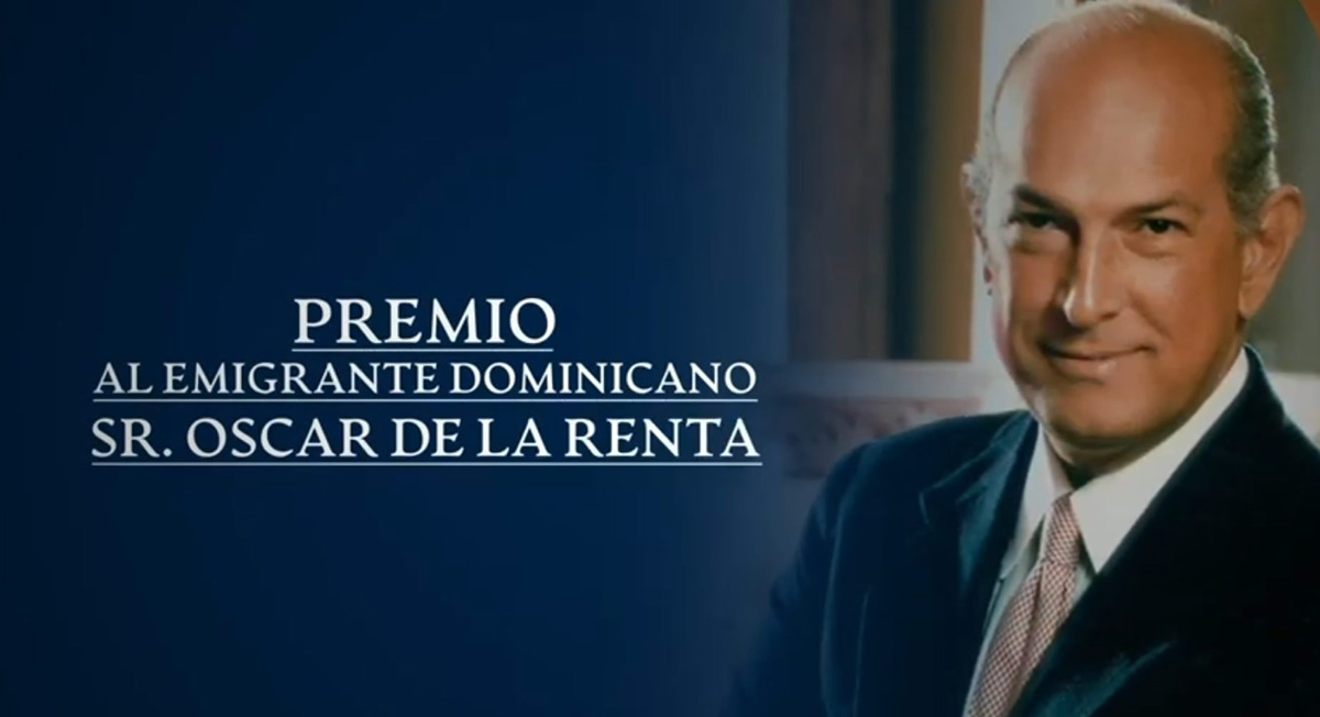 Entregarán el 9 de octubre Premio Oscar de la Renta
