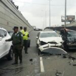 Cuatro lesionados en accidente múltiple en capital dominicana